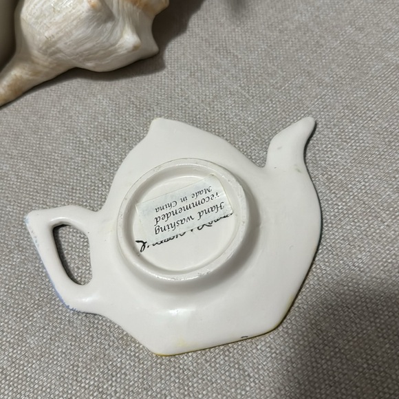 Milson & Louis Hand Painted Floral Tea Pot Shaped Tea Bag/Spoon Rest-EUC - Picture 5 of 7